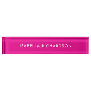 Moderne und elegante Magenta Namensplakette