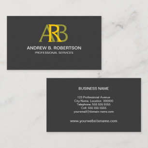 Moderne und elegante Monogramm Visitenkarte