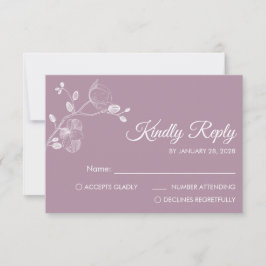 Moderne und elegante Orchideen minimalistisch RSVP Karte
