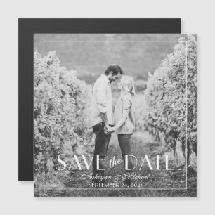 Moderne und elegante Square Wedding Magneteinladung