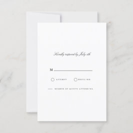 Moderne und elegante weiße RSVP-Karte RSVP Karte