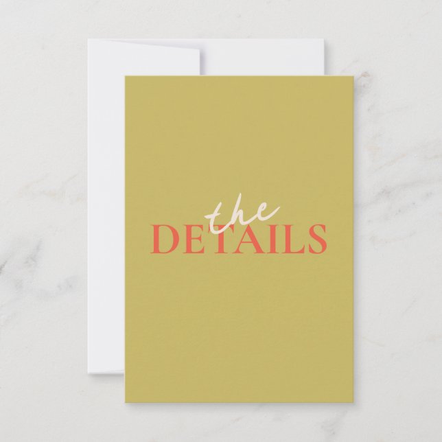 Moderne und farbenfrohe Hochzeitskarte RSVP Karte (Vorderseite)