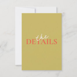 Moderne und farbenfrohe Hochzeitskarte RSVP Karte