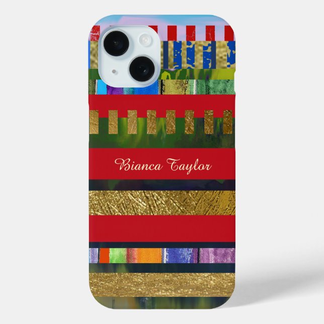 moderne und farbenfrohe Streifen personalisiert title_seo2 (Rückseite)