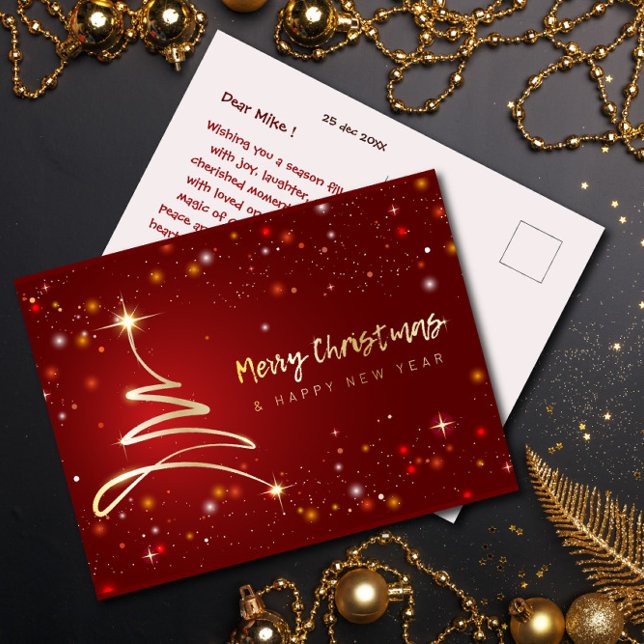 Moderne und helle frohe Weihnachts PostCard Postkarte (Von Creator hochgeladen)