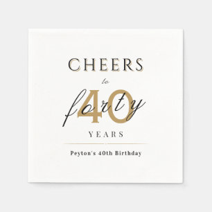 Moderne und klassische Feier zu 40 Jahren Geburtst Serviette