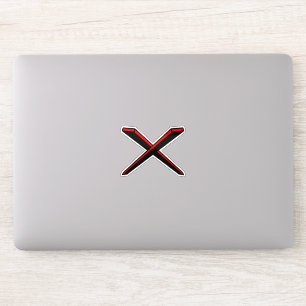 Moderne und klassische Letter X Monogramm Aufkleber