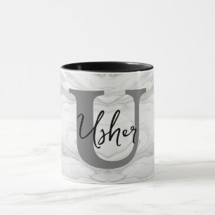 Moderne und klassische Marmor-Monogramm-Buchstabe  Tasse