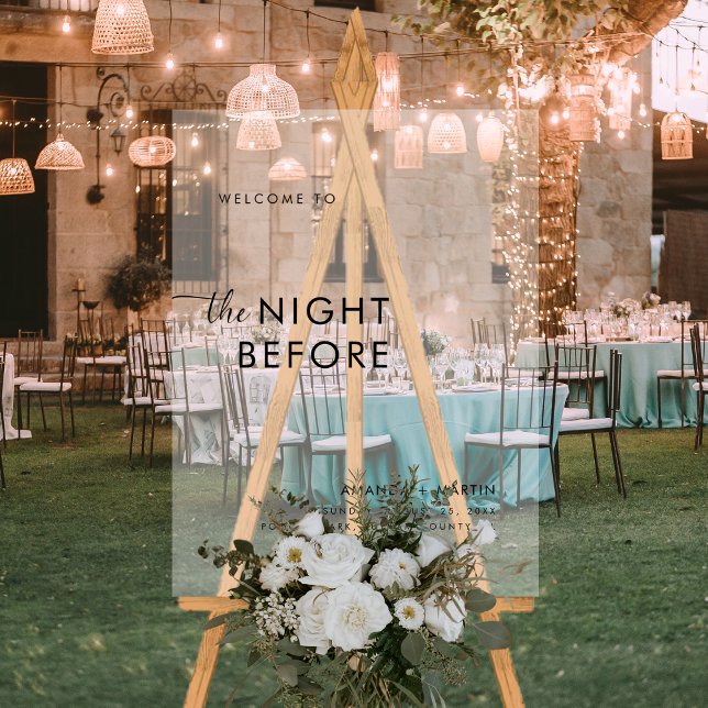 Moderne und klassische Probe Dinner Hochzeit Acrylschild (Von Creator hochgeladen)