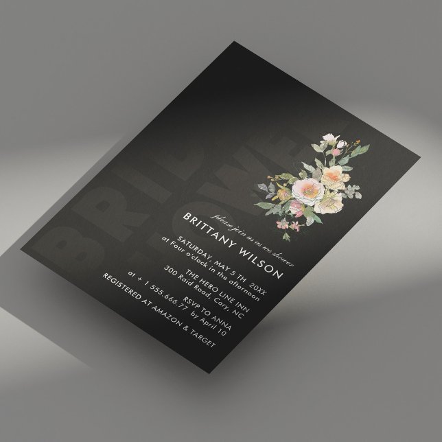 Moderne und kühne Brautdusche Einladungen (Personalized Modern & Bold Bridal Shower Invitations)