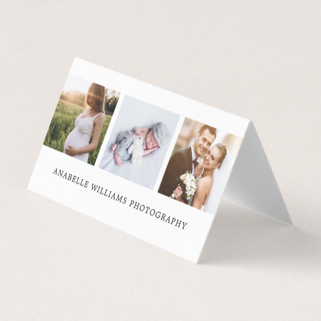 Moderne und minimale | Fotografie Visitenkarten (Vorderseite)