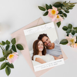 Moderne und minimale Personalisierte Hochzeit Viel Folien Feiertagskarte