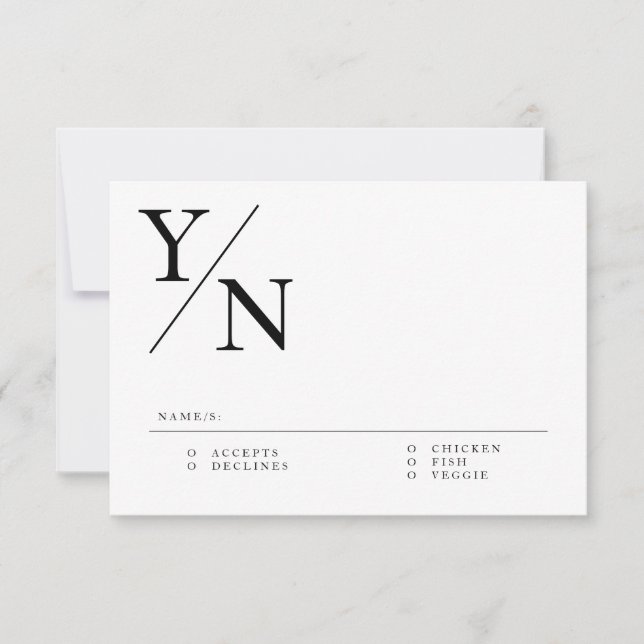 Moderne und minimale RSVP-Karte RSVP Karte (Vorderseite)