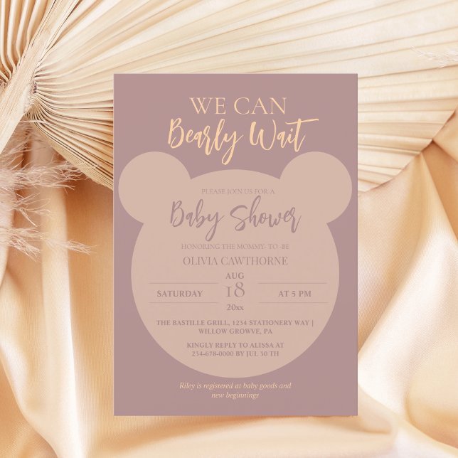 Moderne und minimalistische Bärendusche Einladung (Von Creator hochgeladen)