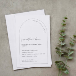 Moderne und minimalistische Eheeinladung Einladung