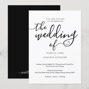 Moderne und Minimalistische Einladung zur Hochzeit