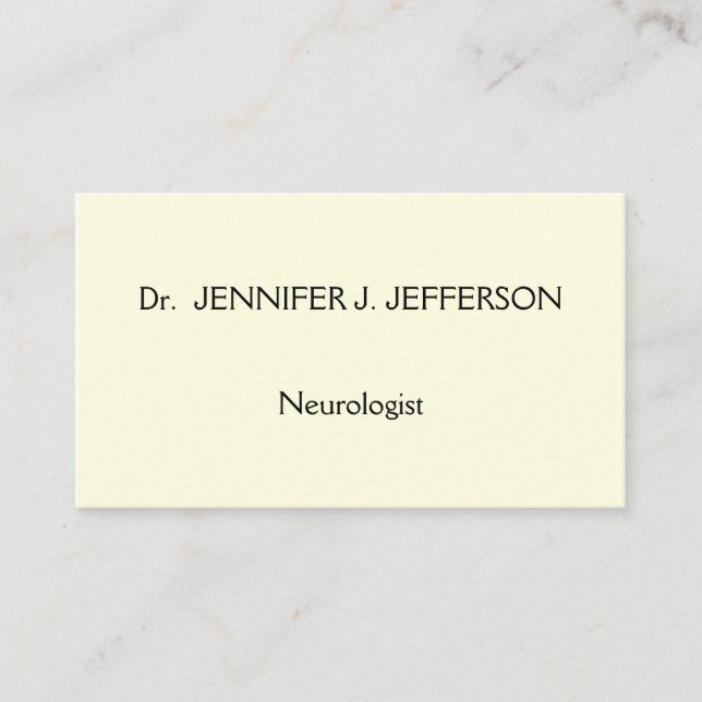 Moderne und Minimalistische Neurologe-Visitenkarte Visitenkarte (Vorderseite)