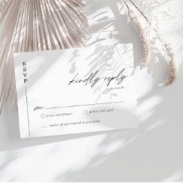 Moderne und Minimalistische RSVP-Abschlusskarte fü Einladung