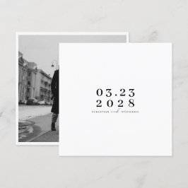 Moderne und minimalistische Save the Date Einladun Einladung