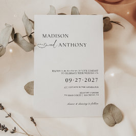 Moderne und Minimalistische Typografie - Einladung