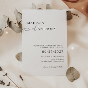 Moderne und Minimalistische Typografie - Einladung