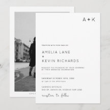 Moderne und minimalistische Typografie Foto Hochze