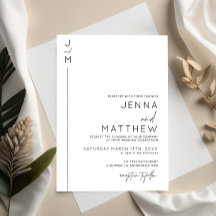 Moderne und minimalistische Typografie-Hochzeit