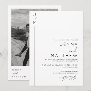 Moderne und minimalistische Typografie Hochzeitsei Einladung