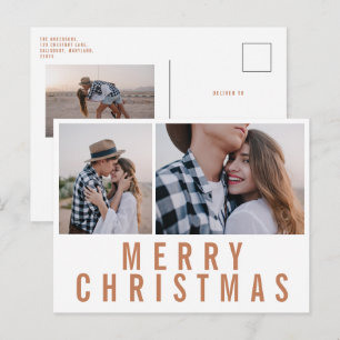 Moderne und minimalistische Weihnachtsstimmung mit Postkarte