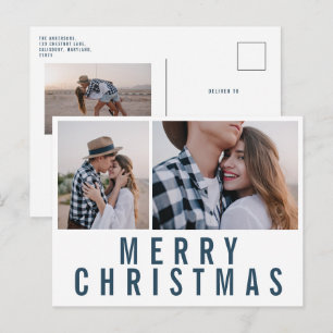 Moderne und minimalistische Weihnachtsstimmung mit Postkarte