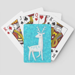 Moderne und Retro-Stil-Rentiere Weihnachten Spielkarten