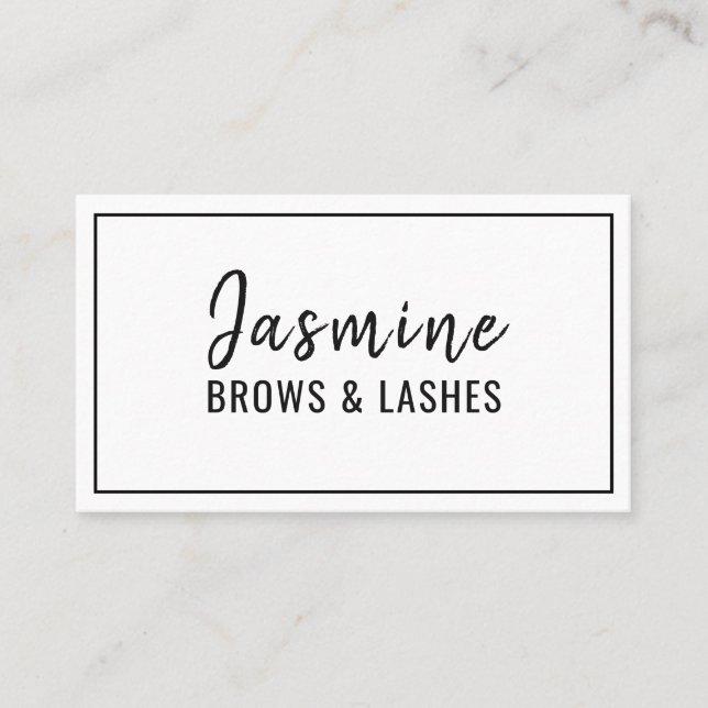 Moderne und saubere Brows & Lashes Visitenkarte (Vorderseite)