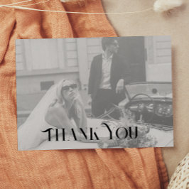 Moderne und schicke Hochzeit Danke Postcard Postkarte