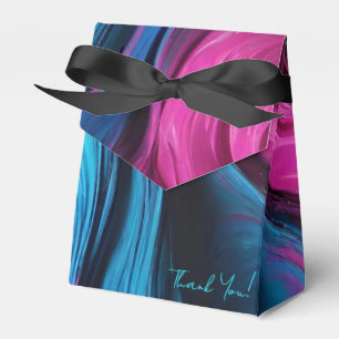 Moderne und schicke Hochzeitsblau und rosa- Geschenkschachtel