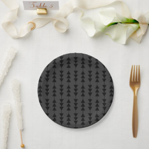 Moderne und stilvolle Black Hanging Dreiecke auf S Pappteller