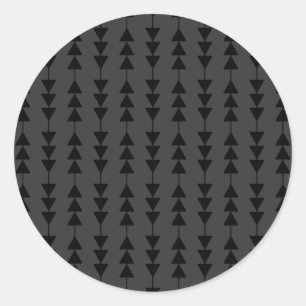 Moderne und stilvolle Black Hanging Dreiecke auf S Runder Aufkleber