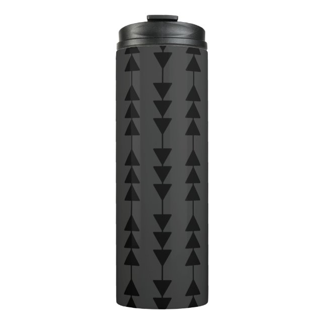 Moderne und stilvolle Black Hanging Dreiecke auf S Thermosbecher (Vorderseite)