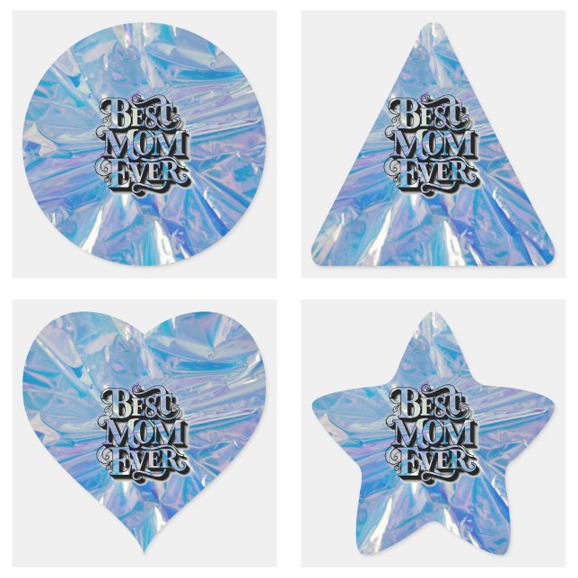 Moderne und trendige beste Mama je Dreieckiger Aufkleber (Trendy And Modern Best Mom Ever Sticker)