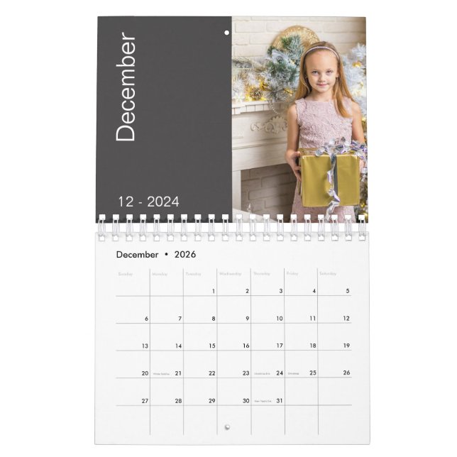 Moderne und trendige Fotos 2024 Kalender (Dez 2026)