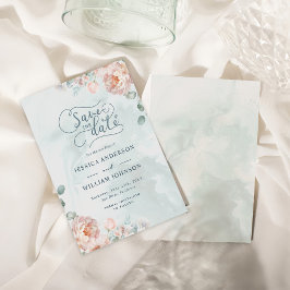 Moderne und trendy Blue Rose Wedding Save The Date