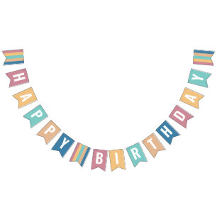 Moderne und verschlungene Farbschau Geburtstag Wimpelkette
