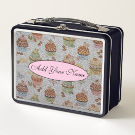 Moderne und Vintage Blumen ergänzen Ihren Text Metall Brotdose