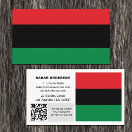 Moderne UNIA-Visitenkarte, panafrikanische Flagge Visitenkarte
