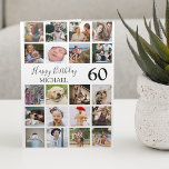Moderne Unisex 20 FotoCollage Geburtstag Karte<br><div class="desc">Diese Foto Collage Geburtstagskarte hat 20 Fotos,  kann für ihn oder sie sein,  und Sie können das Alter hinzufügen. Die Karte ist leicht zu personalisieren,  und die Stile,  die Größe und die Farbe des Schriftartes können durch einen Klick auf den Link nach der Personalisierung angepasst werden.</div>