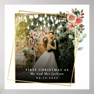 Moderne unsere ersten Weihnachten als Mr. & Mrs. F Poster