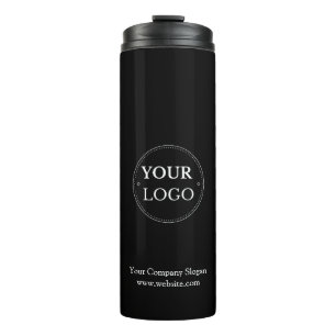 Moderne Unternehmen Werbefirma für Firmenlogo Blac Thermosbecher