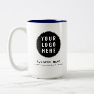 Moderne Unternehmens-Logo-Website Individuelle Wer Zweifarbige Tasse