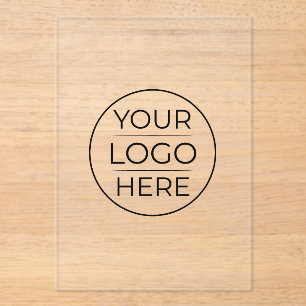 Moderne Unternehmenslogo-Branding Acryleinladungen