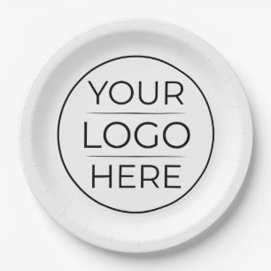 Moderne Unternehmenslogo-Branding Pappteller