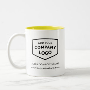 Moderne Unternehmenslogo Firmen Swag individuell Zweifarbige Tasse